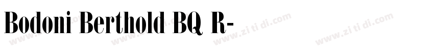 Bodoni Berthold BQ R字体转换